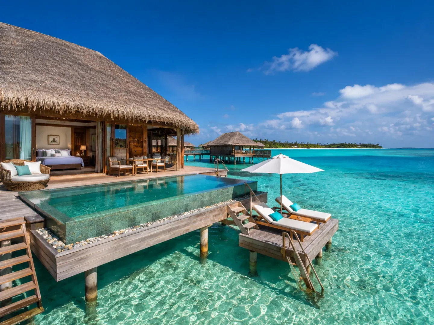 Overwater villa retreat with private pool, Maldives