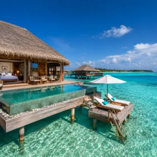 Overwater villa retreat with private pool, Maldives