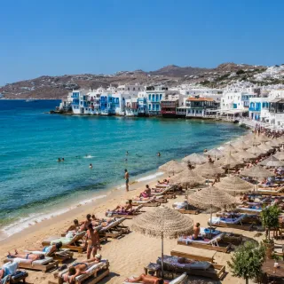 Sunny Mediterranean beach retreat at Kouros Hotel & Suites, Mykonos